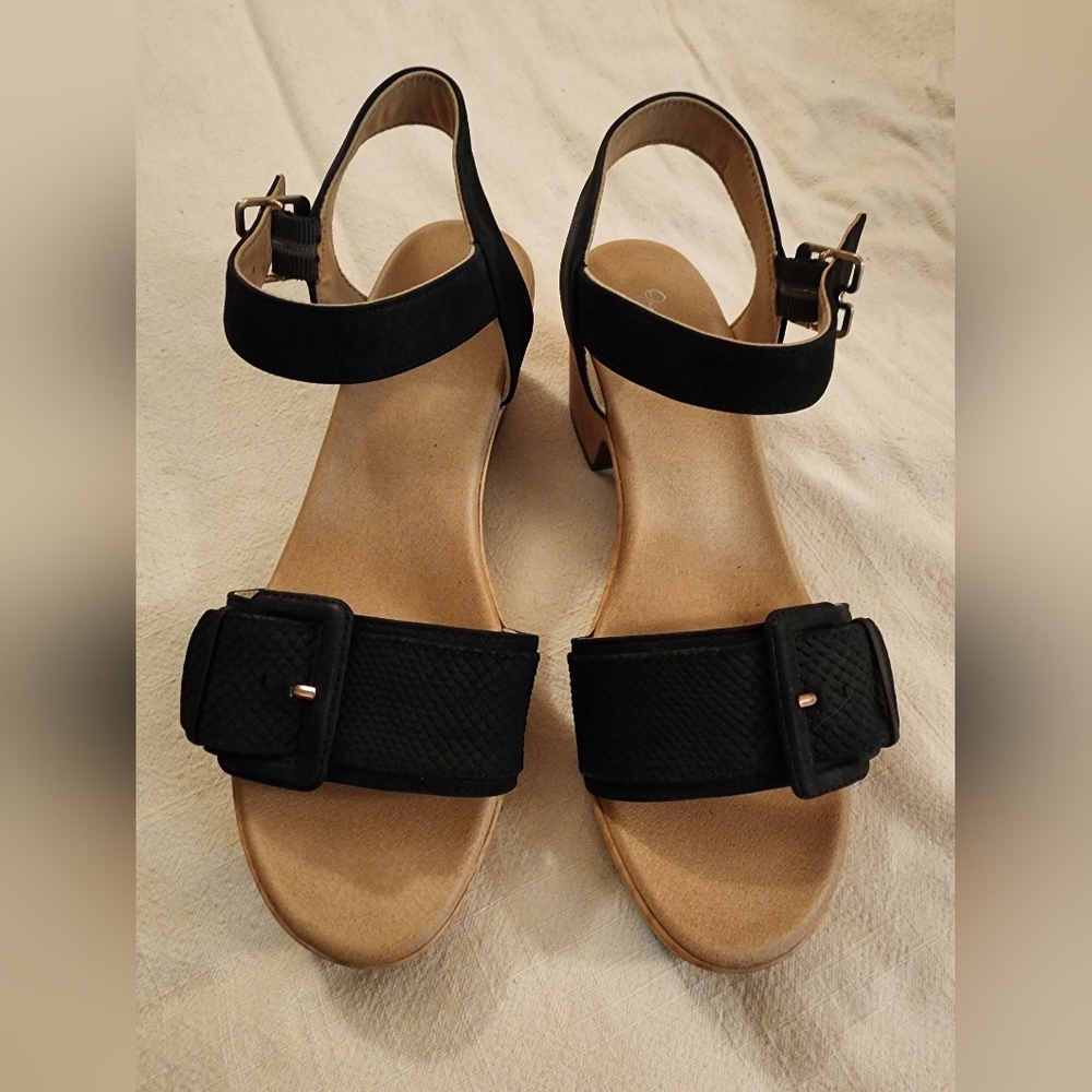 Dr Scholls Black Strappy Sandals